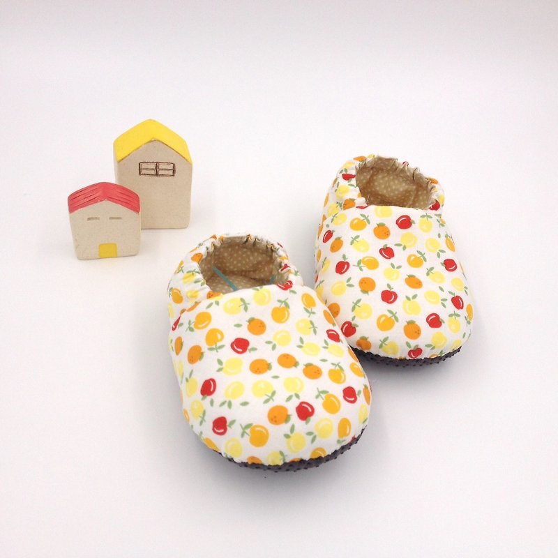 HBS handmade doll shoes - pear orange apple - Kids' Shoes - Cotton & Hemp Yellow