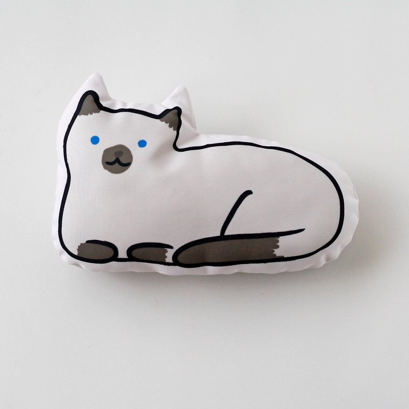 暹羅貓 貓草包 貓抱枕 附補充包 兩用 - 貓/狗玩具 - 聚酯纖維 咖啡色