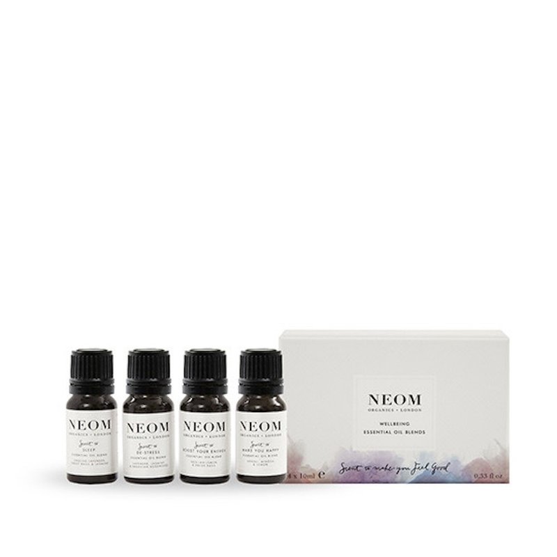【熱銷推薦】NEOM 療癒精油組 - 四入 / 10ml - 香氛/精油/擴香 - 玻璃 白色