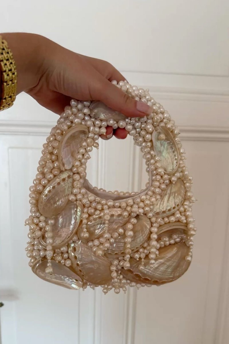 shell bag handbag seashell wedding bag viral bag luxe bag fashionable - 側背包/斜背包 - 貝殼 