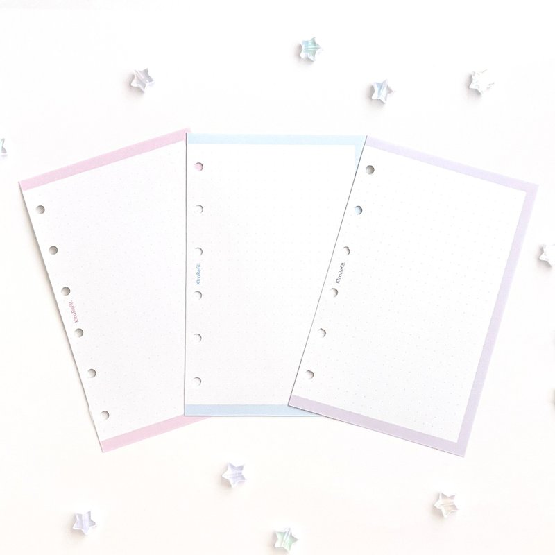 4mm dot grid refills, mini 6 sizes, assorted - สมุดบันทึก/สมุดปฏิทิน - กระดาษ หลากหลายสี