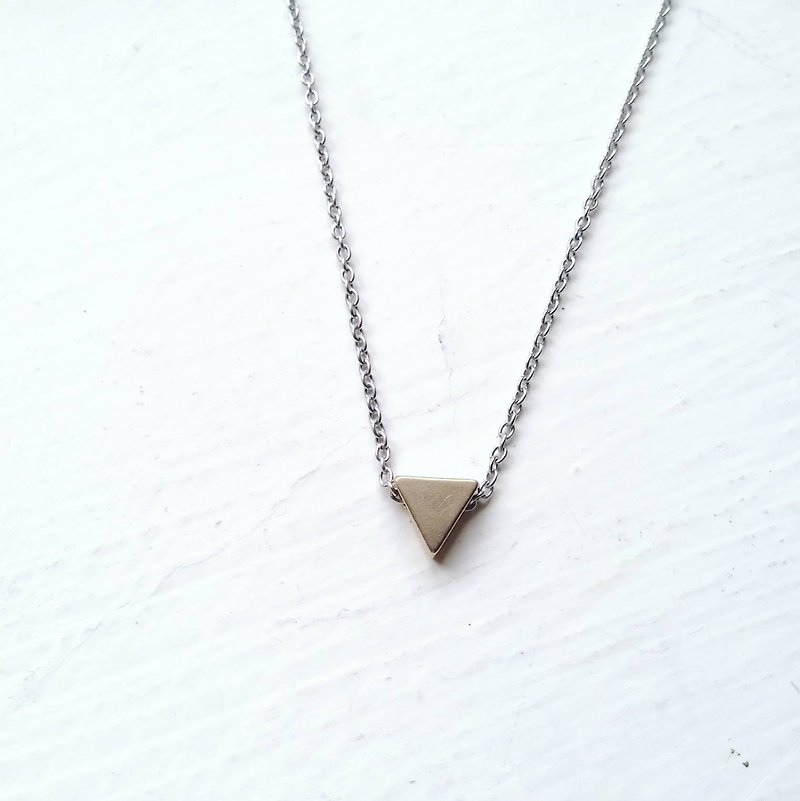 Little personality, Triangle stainless steel necklace - Necklaces - Other Metals 