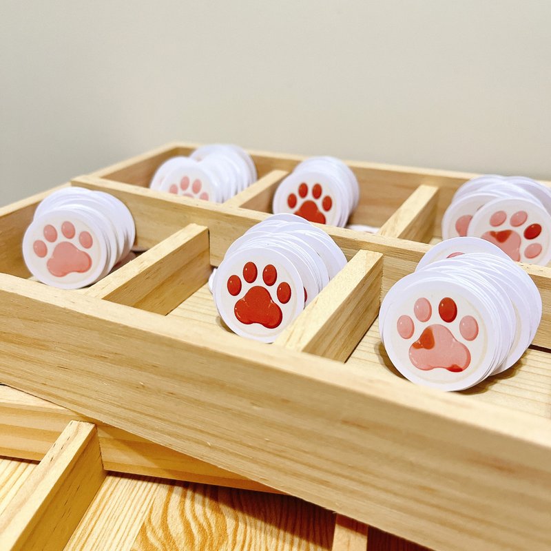 There are three types of Kawai Meow Cat Meat Ball 3cm mini stickers available. - สติกเกอร์ - กระดาษ 