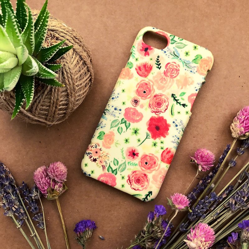 Retro Yellow Floral. Matte Case( iPhone, HTC, Samsung, Sony, LG, OPPO) - Phone Cases - Plastic Yellow