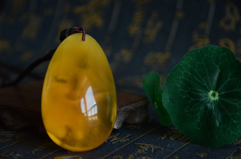 【驚鴻】極品琥珀金絞蜜意境古典項鏈吊墜 - 項鍊 - 寶石 