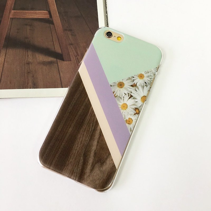 Wood and the flower Macaron Color - 11 Print Soft / Hard Case for iPhone X,  iPhone 8,  iPhone 8 Plus, iPhone 7 case, iPhone 7 Plus case, iPhone 6/6S, iPhone 6/6S Plus, Samsung Galaxy Note 7 case, Note 5 case, S7 Edge case, S7 case - Other - Plastic 