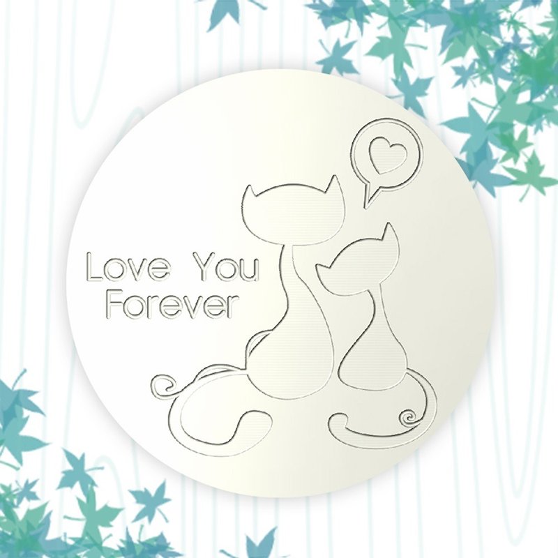 Lovers Series-Diaphytic Earth Absorbent Coaster (DIY Coloring) [Lover's Gift] - Coasters - Other Materials White