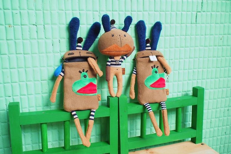 E*grouo 11th Anniversary Celebration Atu Memorial Handmade Dolls Gifts - ตุ๊กตา - ผ้าฝ้าย/ผ้าลินิน สีนำ้ตาล
