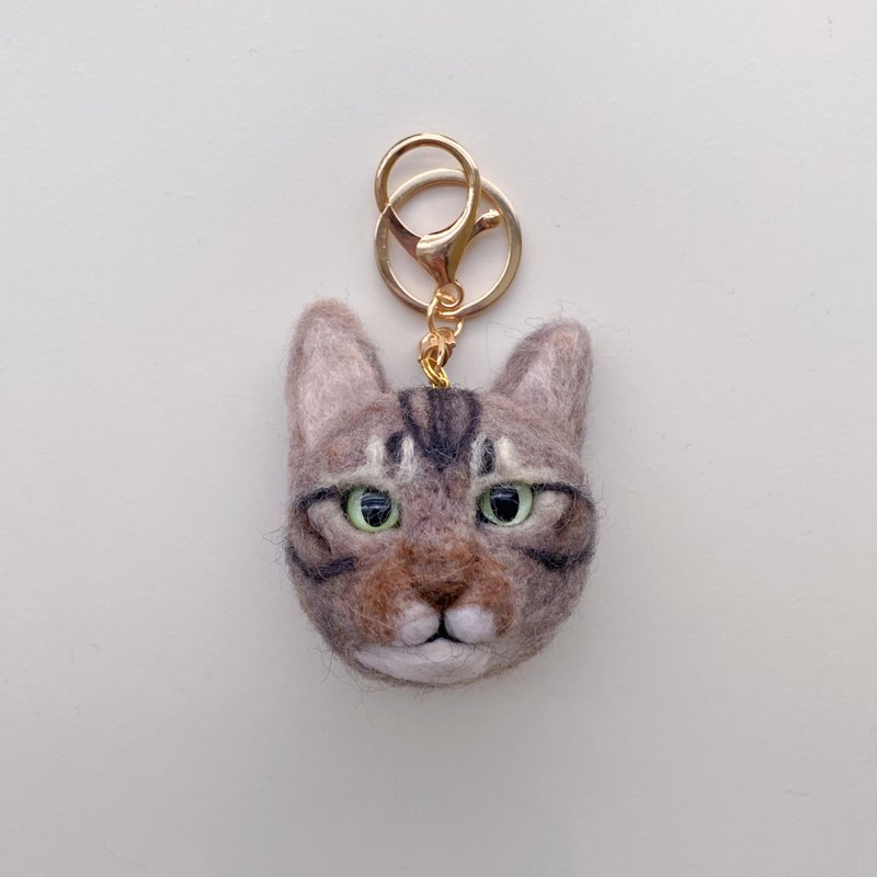 Customized-pet wool felt head/cat/keychain/pin - Custom Pillows & Accessories - Wool 