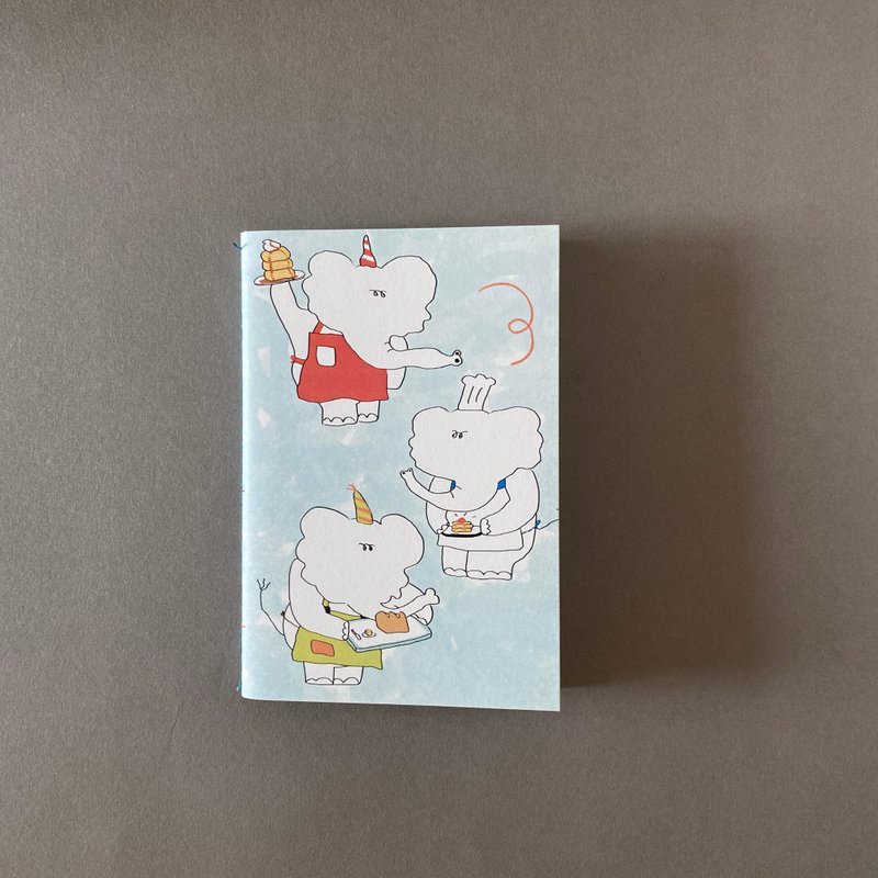 Notebook//elephants - สมุดบันทึก/สมุดปฏิทิน - กระดาษ ขาว