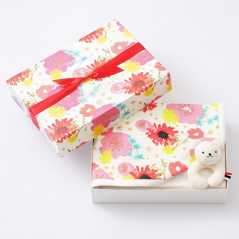 [Yangkorei & Kumai Bell Rei Box] 12 Flower Colors Colorful Name Organic Cotton Miyugerei - Baby Gift Sets - Cotton & Hemp White