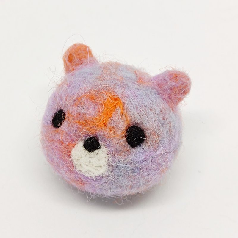 落日晚霞-混色系列小熊 羊毛氈 鑰匙圈、吊飾、擺飾 - 吊飾/掛飾 - 羊毛 藍色