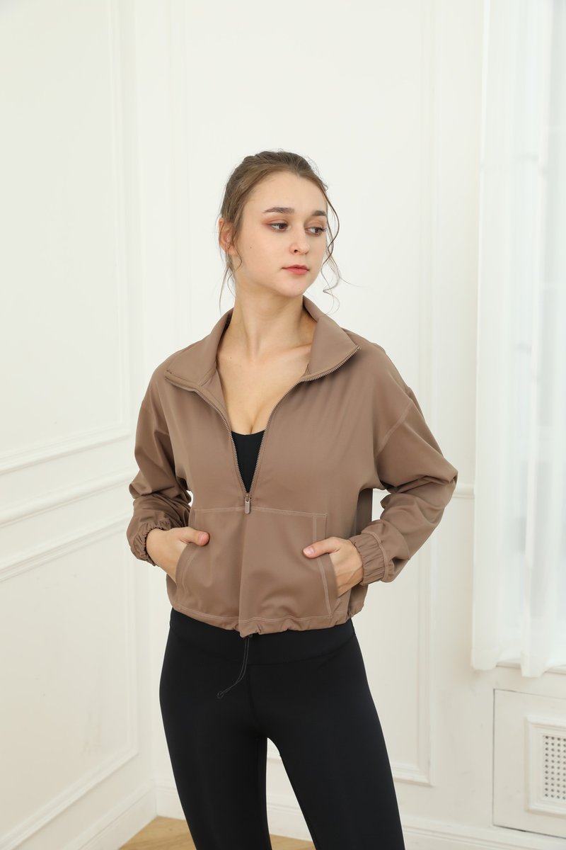 Lautomne 高立領半拉鏈運動長袖上衣Half Zip-up - 女運動上衣/背心 - 其他人造纖維 