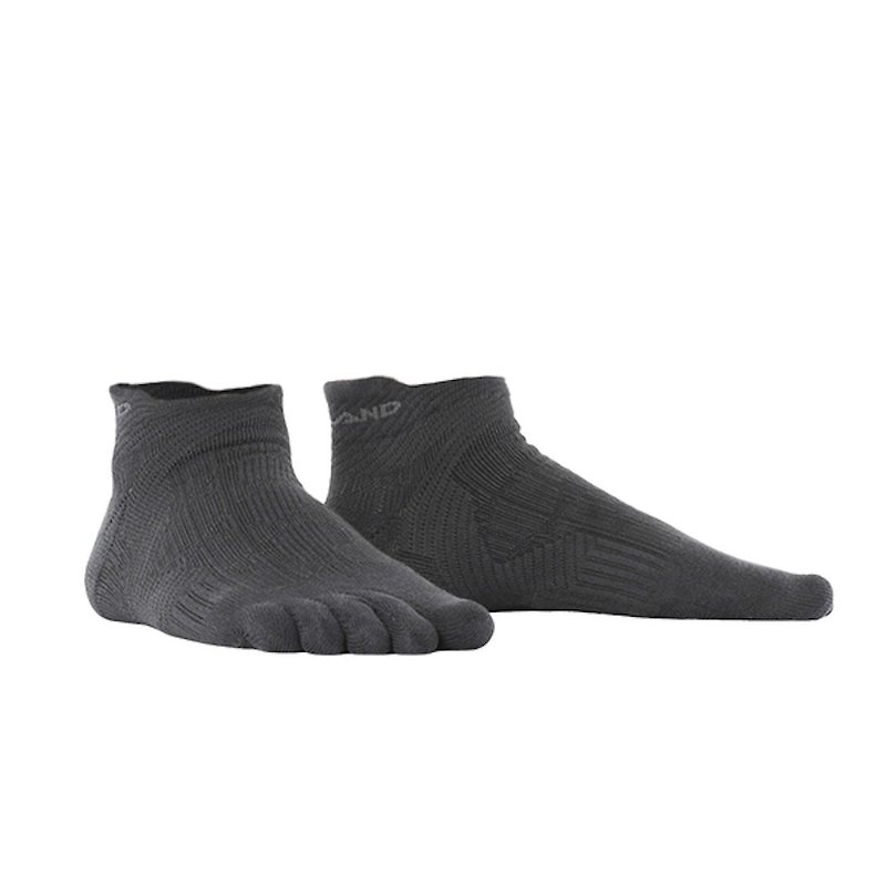 【FOOTLAND】RR arch protection short five-toe jogging socks-CP dark gray - ชุดเดินป่า - วัสดุอื่นๆ สีน้ำเงิน