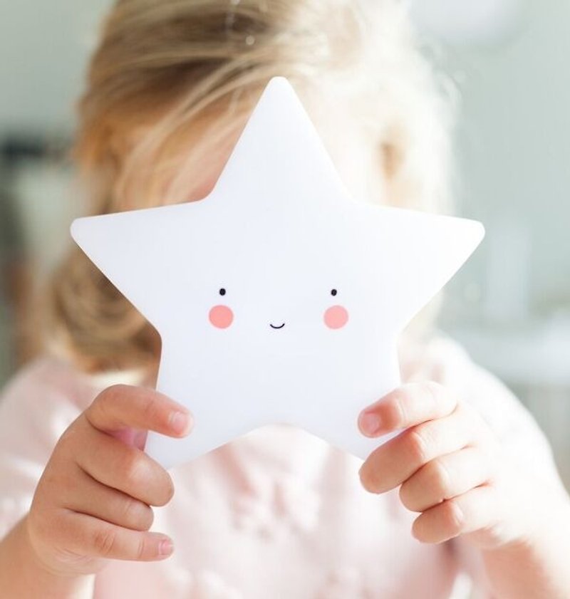 Dutch a Little Lovely Company – Nordic Wind Treatment Star Night Light - Pink - Lighting - Plastic White