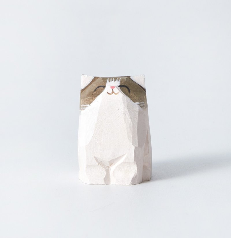 Fomi 小貓木雕 - 擺飾/家飾品 - 木頭 白色