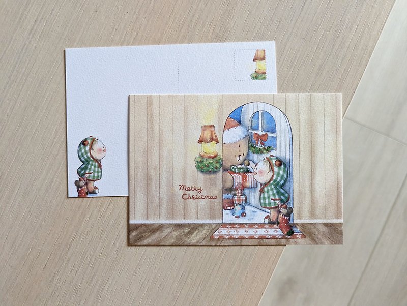 Merry X'mas－Merry X'mas illustration postcard - Cards & Postcards - Paper White