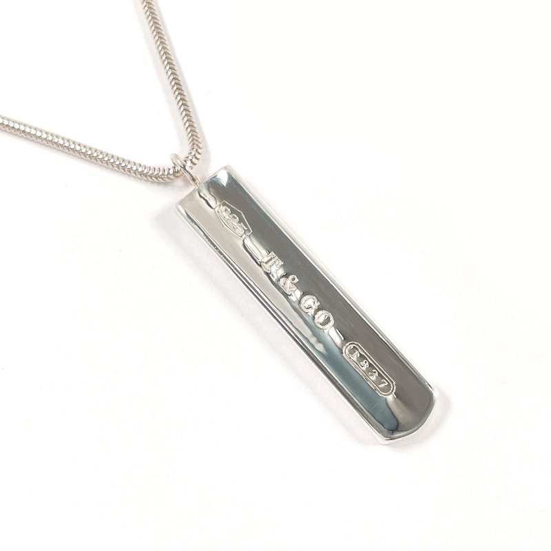 【日本直送 中古美品】ティファニー TIFFANY&Co. ネックレス 1837 バー ペンダント シルバー925 ヴィンテージ アクセサリー - ネックレス - スターリングシルバー シルバー