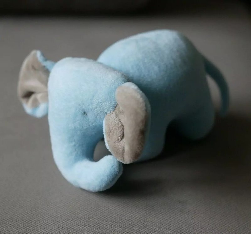 BLU ELEPHANT CALF BY KTZAY stuffed toy - Stuffed Dolls & Figurines - Polyester Blue