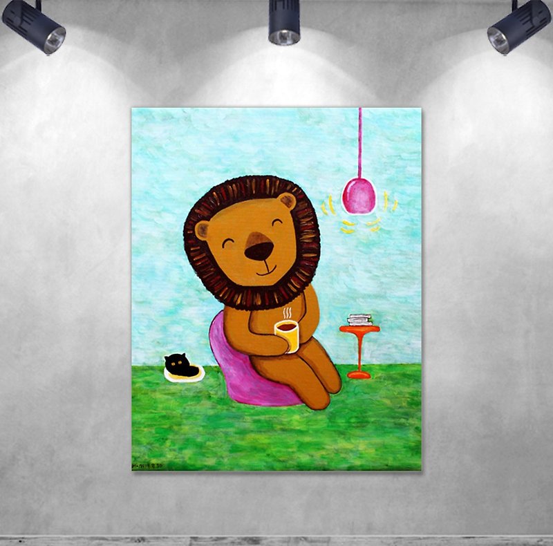 無框複製畫 ∣ 獅子的下午茶 - 掛牆畫/海報 - 其他材質 多色