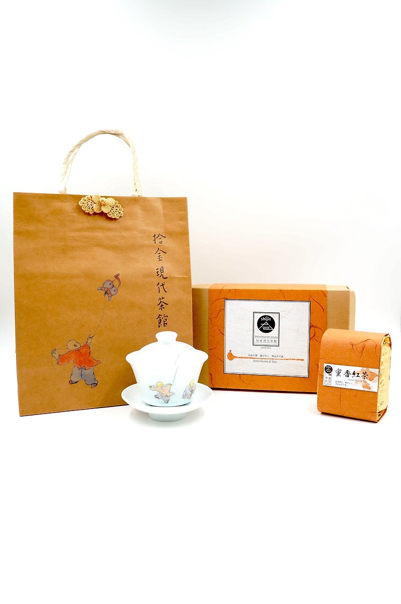 Pick up the light and enjoy the good tea limited gift box group under the glaze - ถ้วย - เครื่องลายคราม 