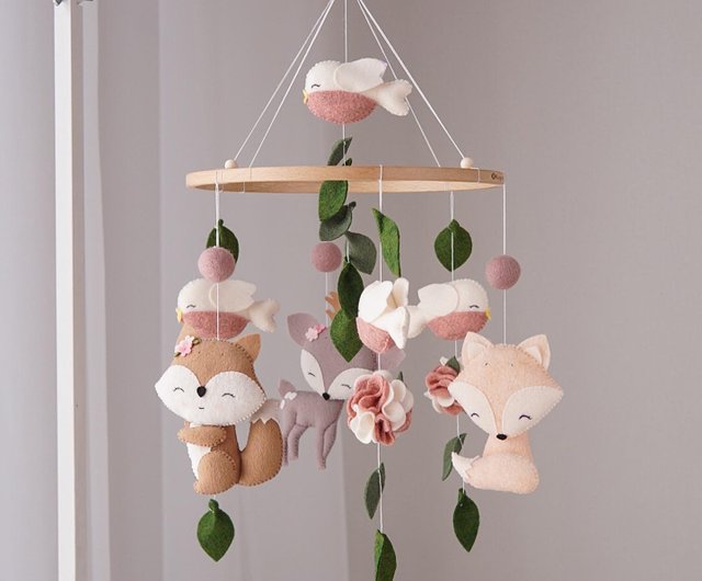 Woodland theme baby store mobile