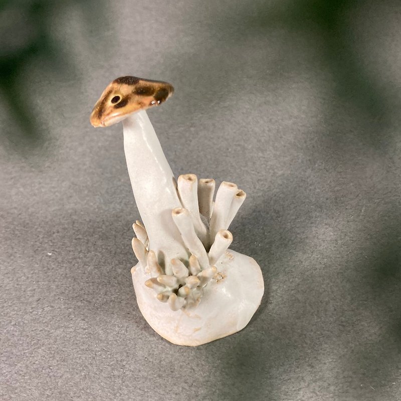 Wild Mushroom Decoration - ของวางตกแต่ง - ดินเผา สีนำ้ตาล