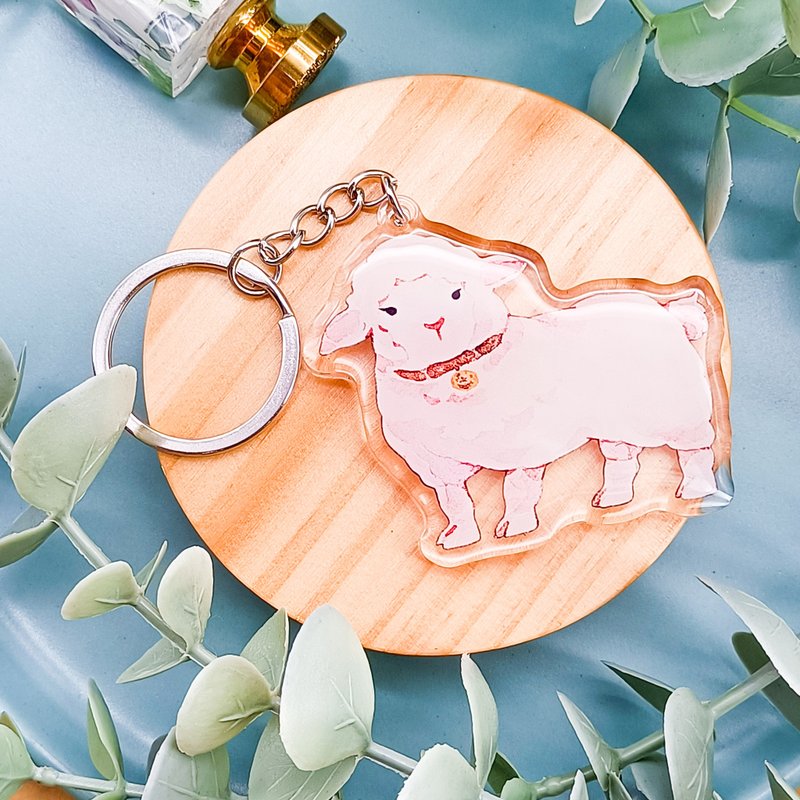 Sheep C  / stationery charm_ keychain - ที่ห้อยกุญแจ - พลาสติก หลากหลายสี