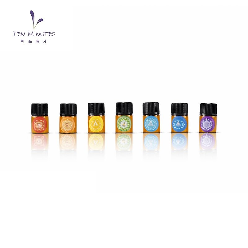 【Try】Seven Chakra Compound Essential Oil Trial Group 2ml Blended Essential Oil Relaxing Fragrance Healing Body and Mind Healing - น้ำหอม - แก้ว 