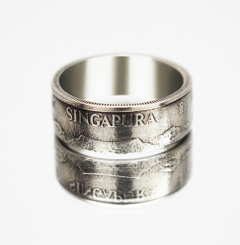 Singapore Coin Ring 50 cents 1967-1985 lionfish coin rings for men coin rings - 戒指 - 其他金屬 