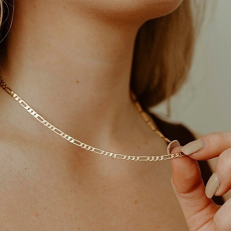 【CReAM】Pre-order Trista 14K Gold Plated Philoga Gold Necklace (36+6cm) - สร้อยคอ - โลหะ 