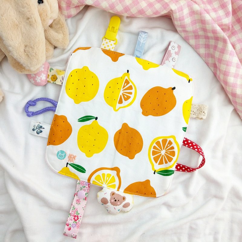 Free name embroidery. Big fruits - 4 types to choose from. Ring paper comfort napkin - ของขวัญวันครบรอบ - ผ้าฝ้าย/ผ้าลินิน สีส้ม