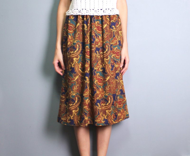 FOAK vintage American retro amphibian flower skirt - Skirts - Other Materials 