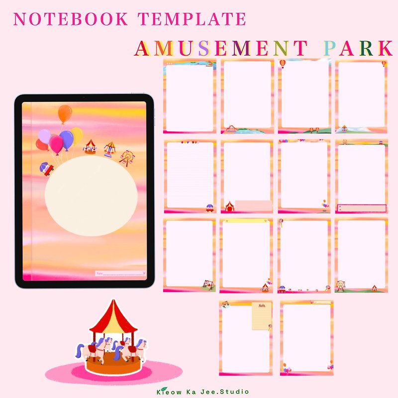 Notebook template : Amusement park - 圖文模板設計 - 其他材質 
