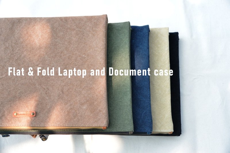 Flat& Fold Laptop and Document case - 電腦包/筆電包 - 棉．麻 多色