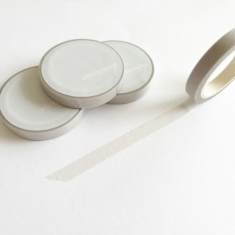 alittlemini 7mm masking tape [Milky Gray] - มาสกิ้งเทป - กระดาษ สีเทา