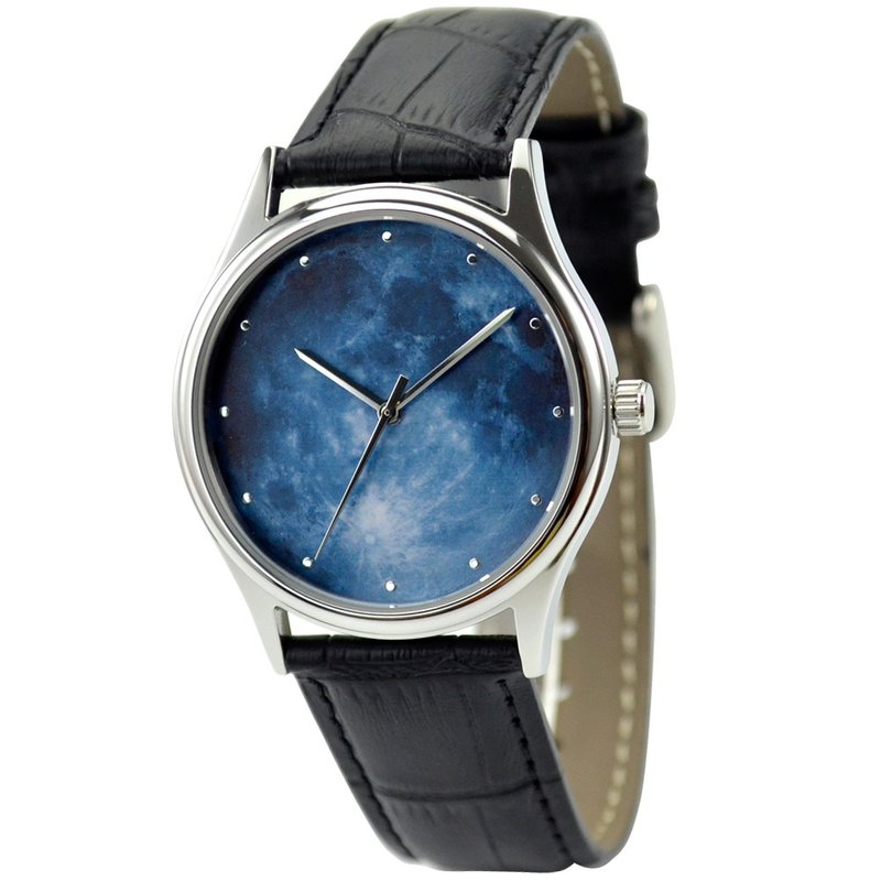 Moon Watch (Peacock Blue)-Unisex-Free Shipping Worldwide - Women's Watches - Other Metals Blue