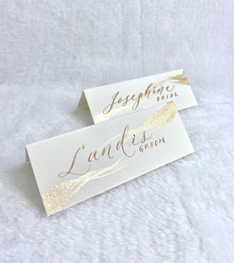 Customized Western English calligraphy seats, brand-name wedding events, banquet decoration photography props (from 2 in) - การ์ด/โปสการ์ด - กระดาษ ขาว