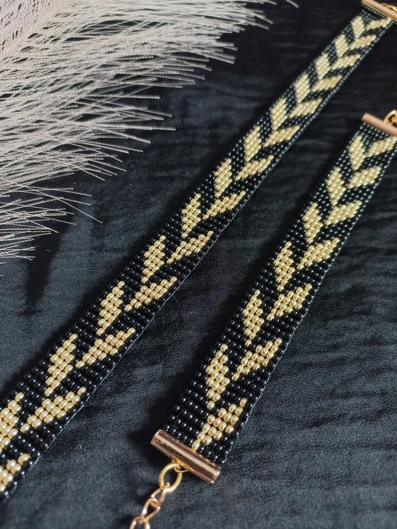 Bracelet Czech beads Choker and bracelet set handmade jewelry - 其他 - 琉璃 多色