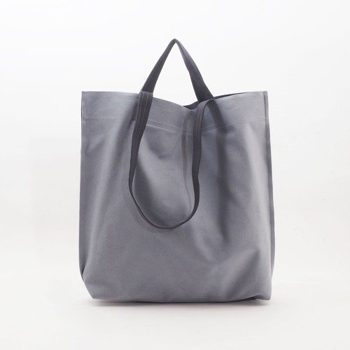 double handle tote（パープルグレー×グレー）/人工皮革/ユニセックス