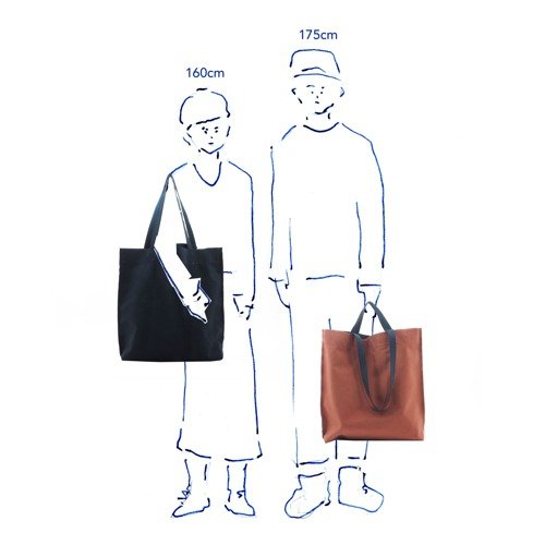 double handle tote（パープルグレー×グレー）/人工皮革/ユニセックス