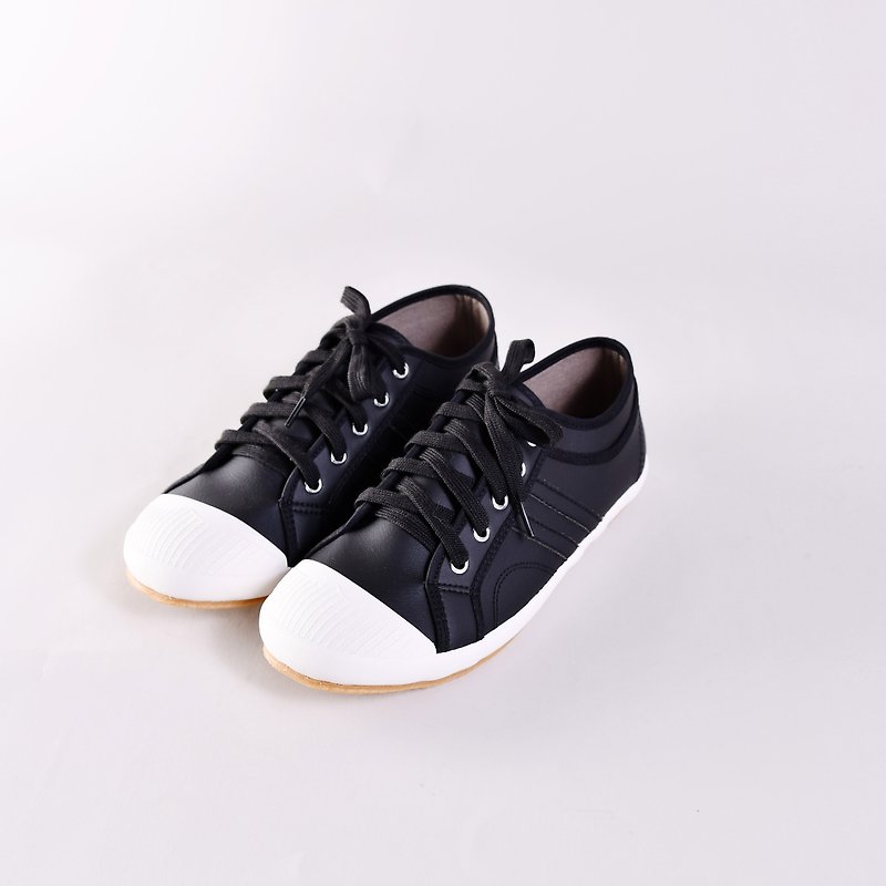 【Off-season sale】lana-p minimalist black/casual shoes - รองเท้าลำลองผู้หญิง - หนังแท้ สีดำ