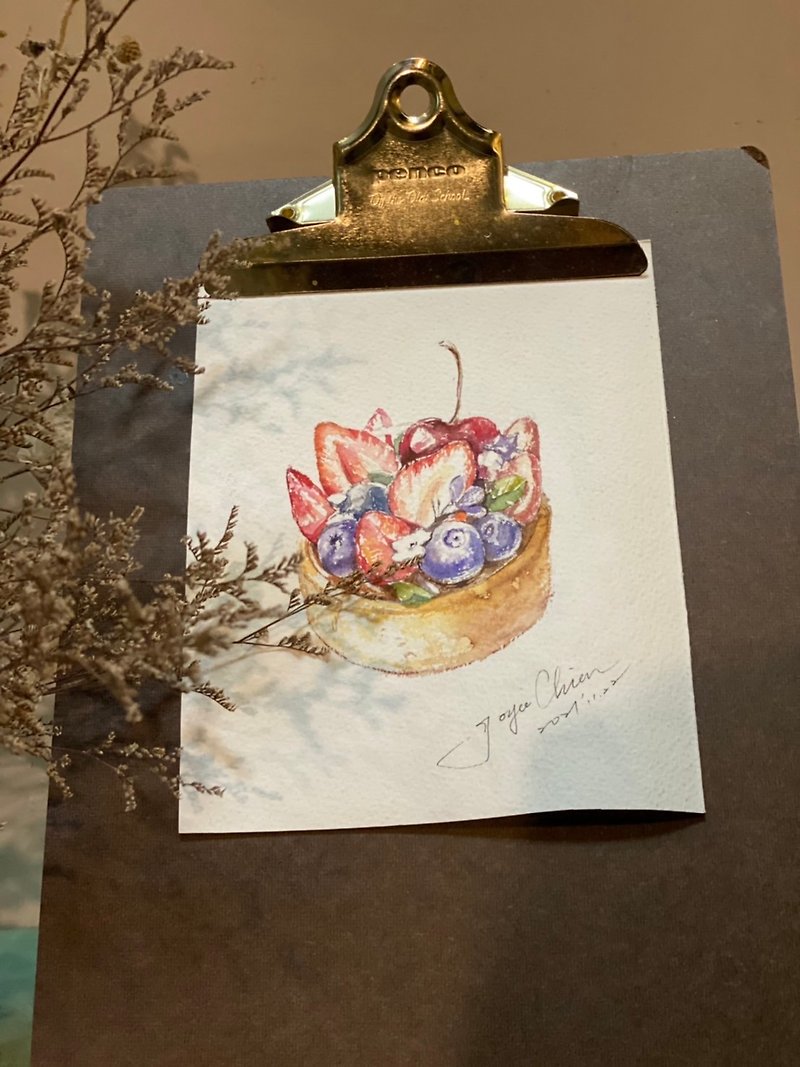 【一人成團】繽紛水果塔 / 水彩甜點 - joyce繪手帳 - 插畫/繪畫/書法 - 紙 