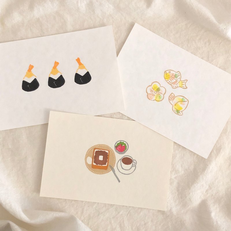 Pinkoi Proxy Purchase - ポストカード「名古屋めし」3枚set - 卡片/明信片 - 紙 