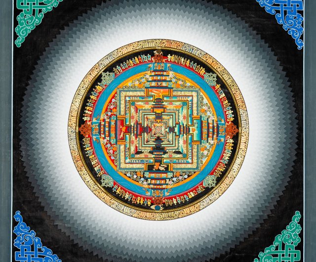 手作りの繊細な美しさを持つ仏教マンダラ・カラチャクラ - ショップ