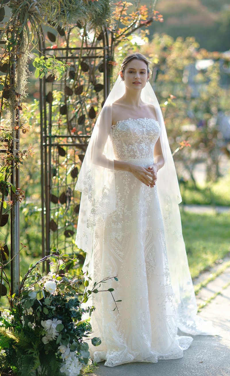 Borage long three-dimensional lace veil (accessories) - อื่นๆ - วัสดุอื่นๆ ขาว