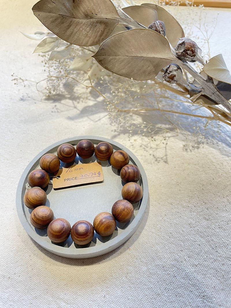 Taiwan Renaissance Xiao Nan-Sinking Buddha Beads - Bracelets - Wood Brown