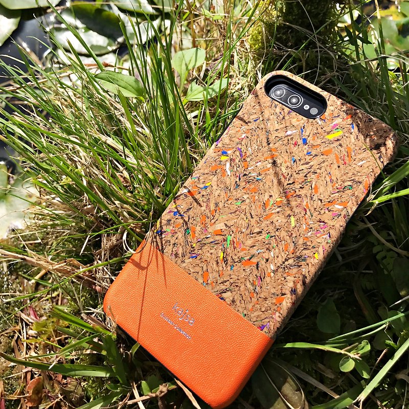 アップルコークシングルカバー携帯電話ケース - その他 - 木製 オレンジ