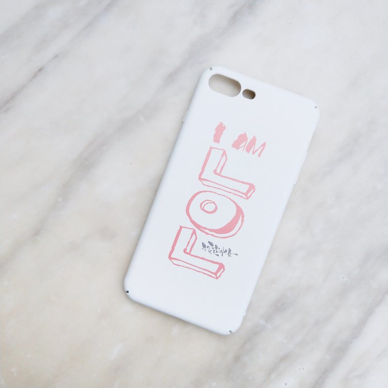 iPhone手機殼-I AM LOL WH+PK - 手機殼/手機套 - 塑膠 白色