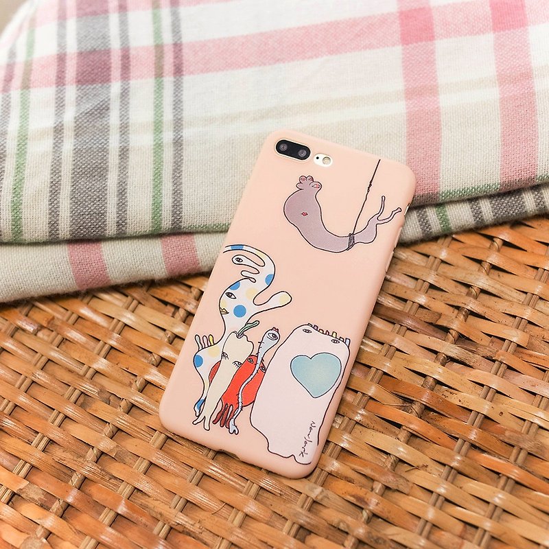iPhone 6 / 6s (4.7吋) petty bas-relief protection back cover rose powder - Phone Cases - Plastic Pink
